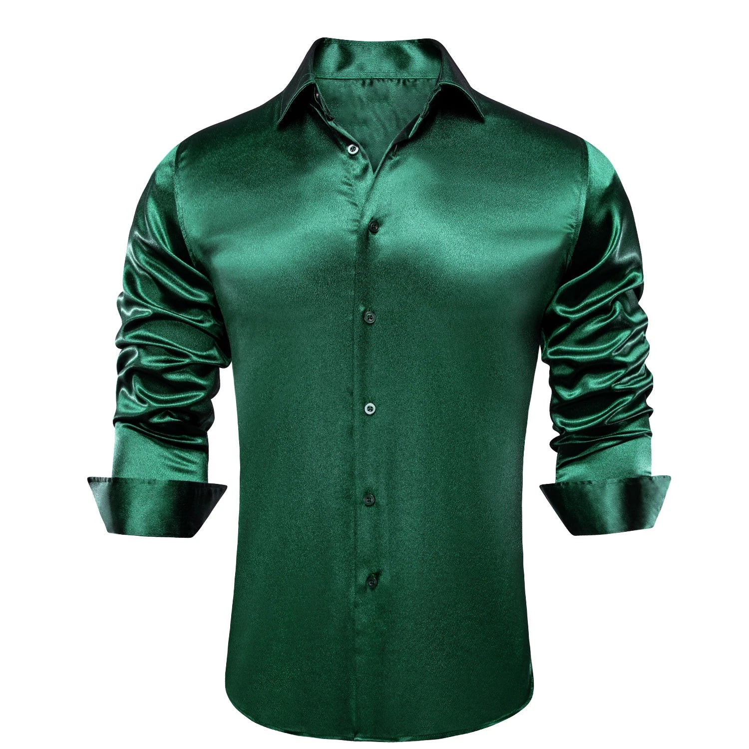 Hi-tie Jacquard Paisley Light Blue Mens Shirt Long Sleeve Lapel