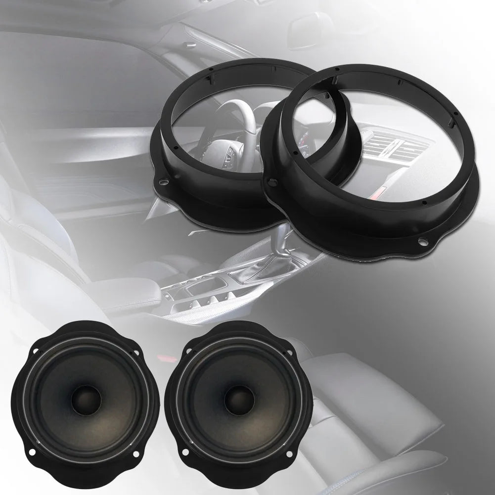 2pcs 6.5in Speaker Adapter Universal Front Door Speaker Adapter Mounting Spacer Adaptor Ring for Ford Focus Qme