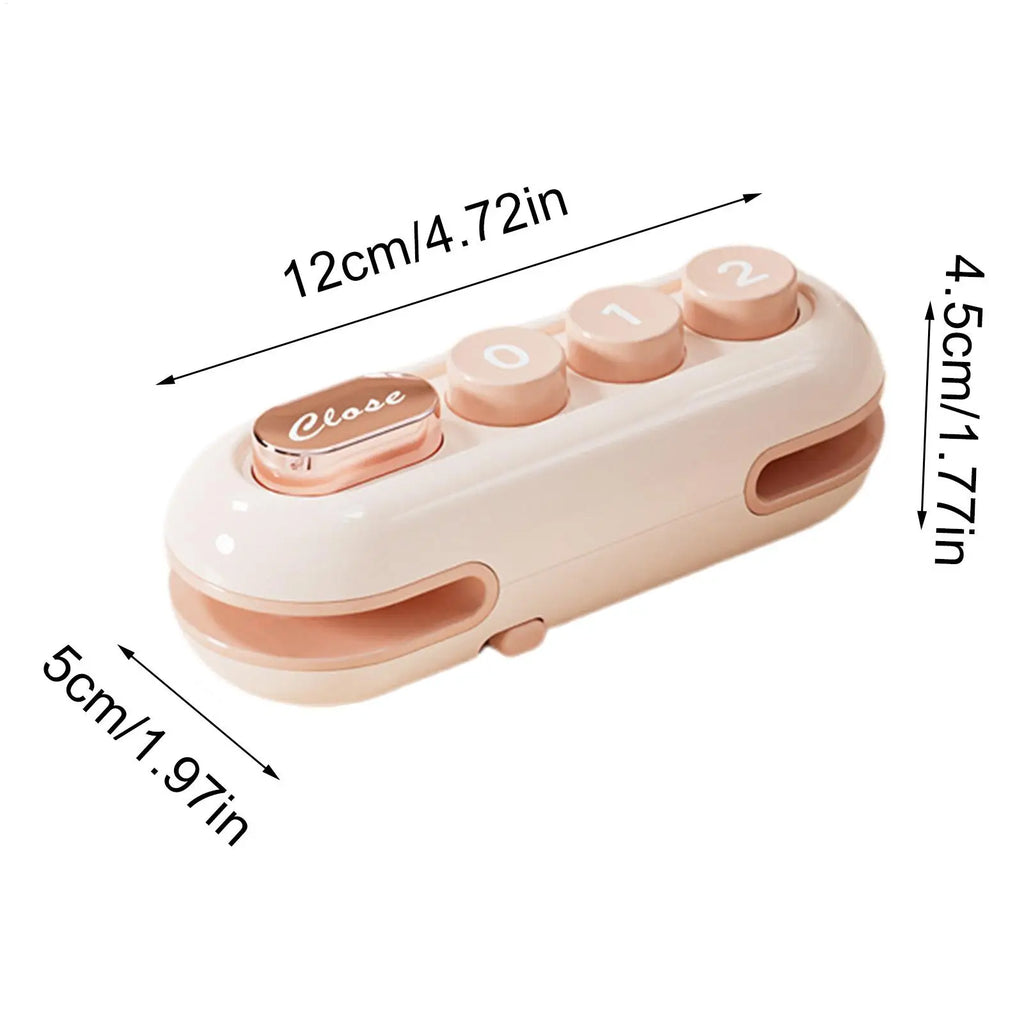 Sealing Machine with Cutter Rechargeable Kitchen Gadgets Bag Recloser with Magnet for Fridge for Snack Nuts Grains Candy Home Qme