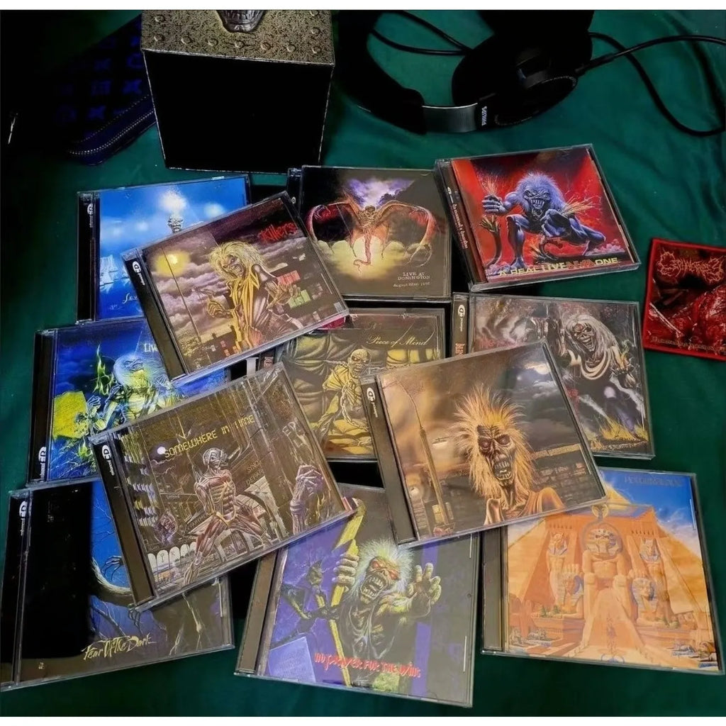 Powerful Metal Music Collection 15CD Premium Embossed Texture Box Set with Intricate Patterns Features Heavy Riffs Strong Vocals Qme