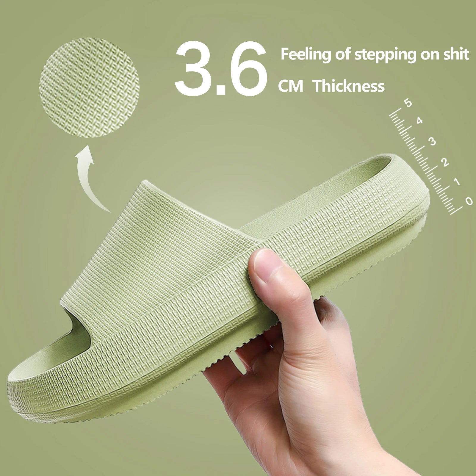 New Thick Platform Pillow Bathroom Home Slippers Women Fashion Soft Sole EVA Indoor Slides Sandals Summer Non-slip Flip Flops Qme