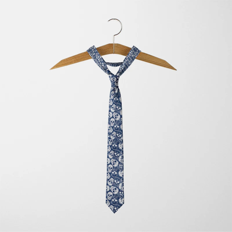 Funny Cartoon Skeleton 3D Printed Tie Unisex Fashion Business Qme