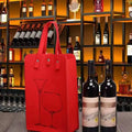 Great Load Bearing Handheld Beverage Packaging Handbag Giftwrap Qme Red