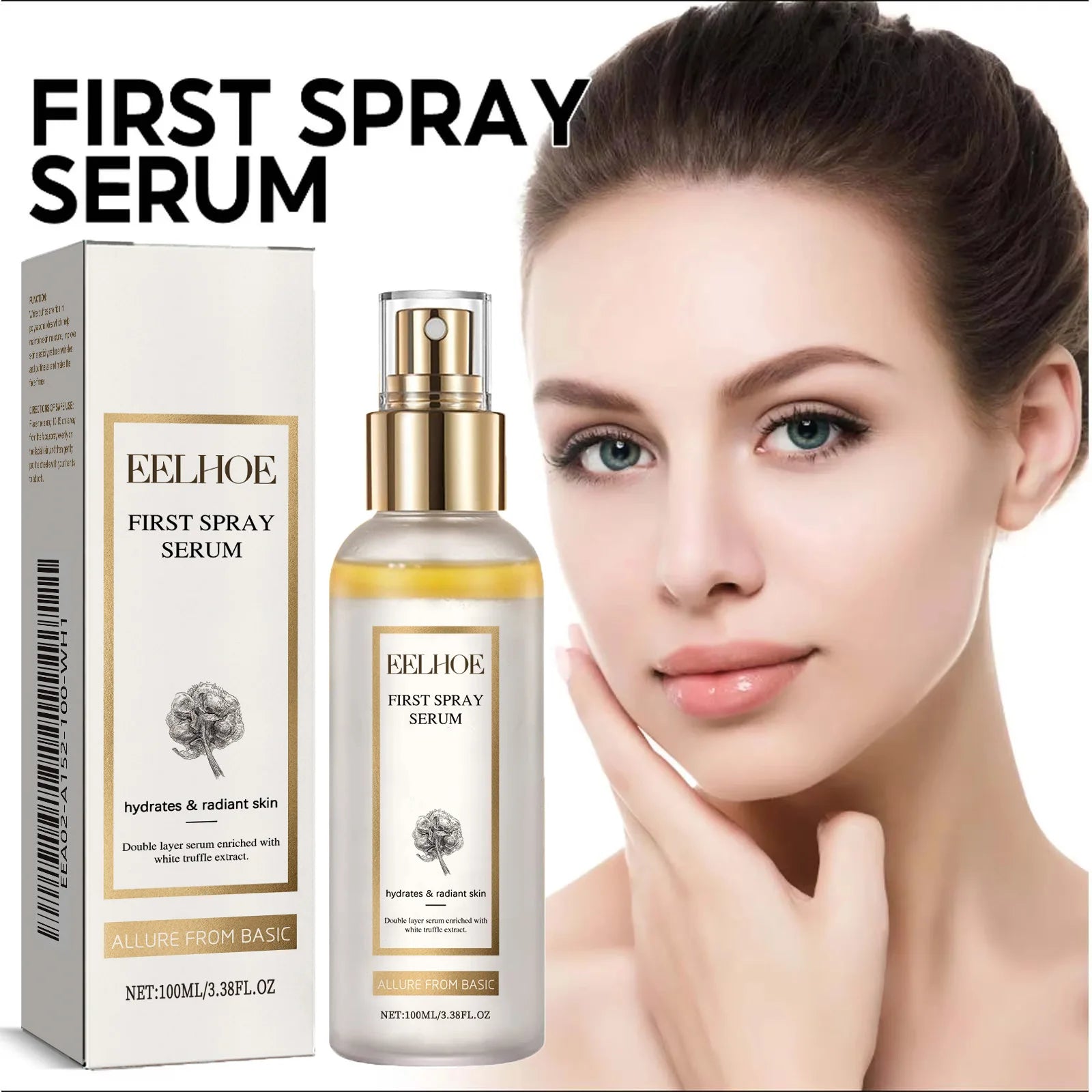 Facial Serum White Truffle Moisturizing Spray Melanin Correcting Glow Serum Fade Dark Spot Shrink Pores Brightening Skin Care Qme
