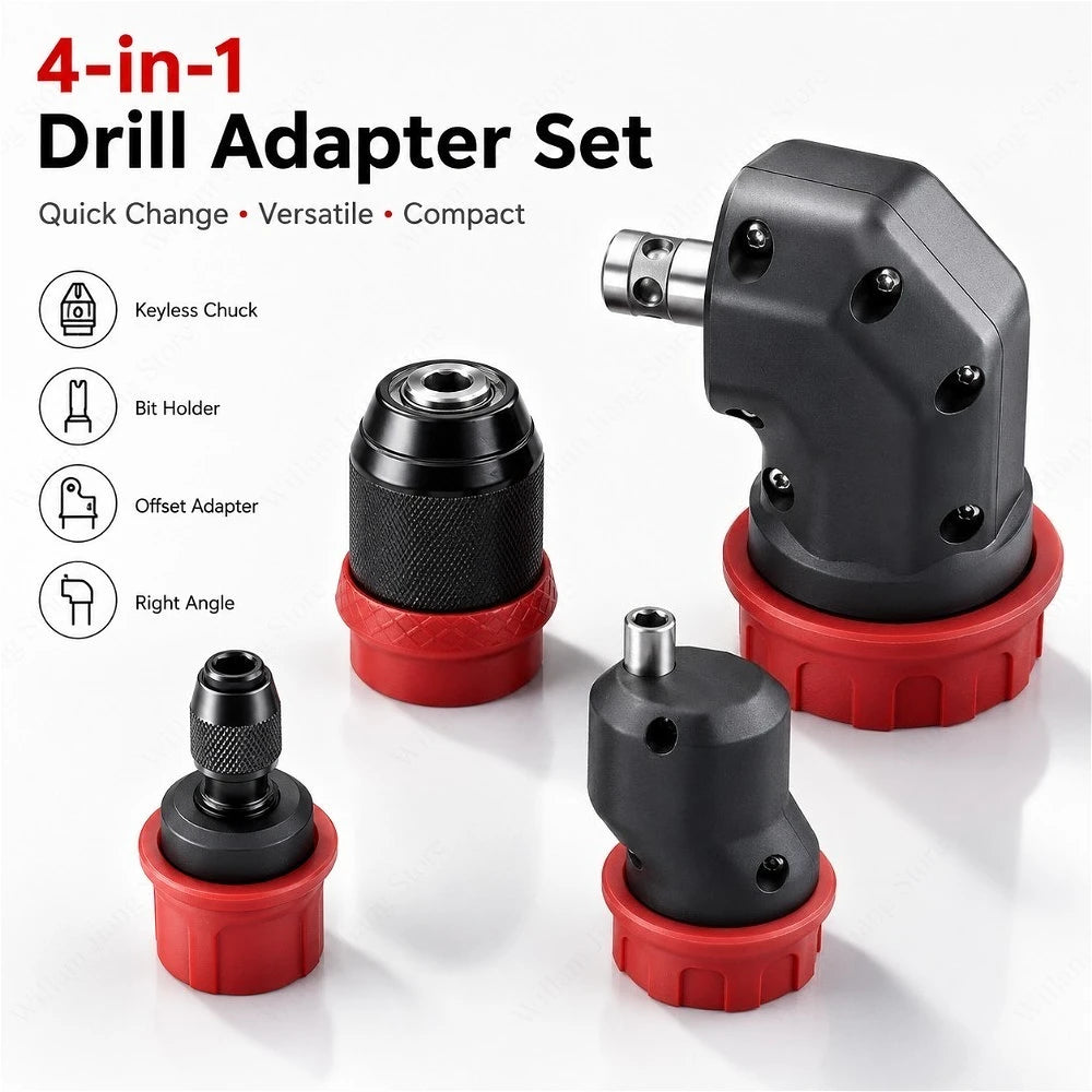 Quick Release Drill Chuck Hex Bit Adapter 6.35mm Connector Matches Standard Bits for Various Corded Cordless Power Drills Qme