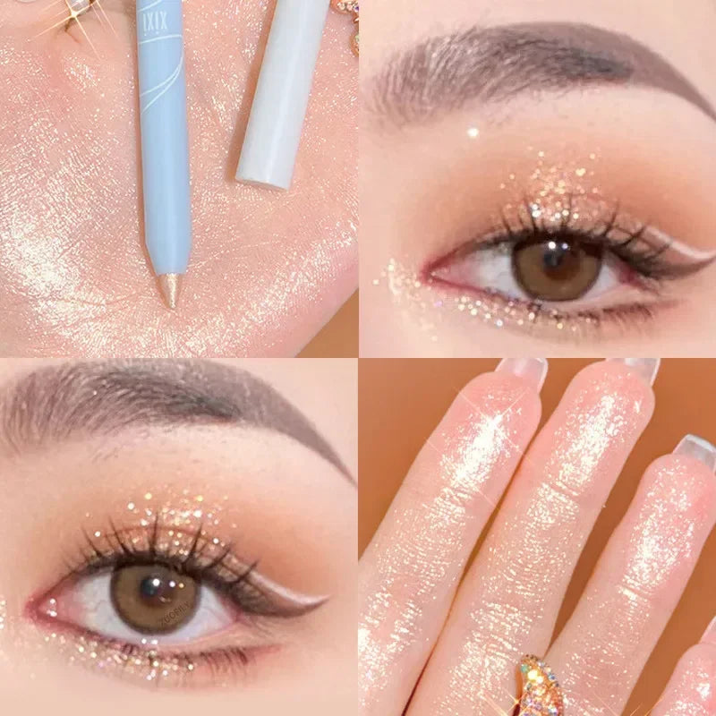 Starry Sky Pearlescent Eyeshadow Pen Shimmer Soft Touch Matte Lying Silkworm Eye Liner Long Lasting Glitter Eye Shadow Cosmetics Qme 2