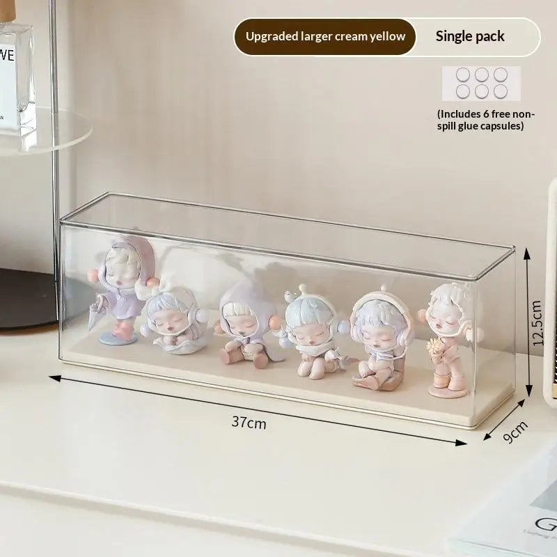 Storage Box Stackable Dustproof Rack Acrylic Doll Collectible Display Qme B
