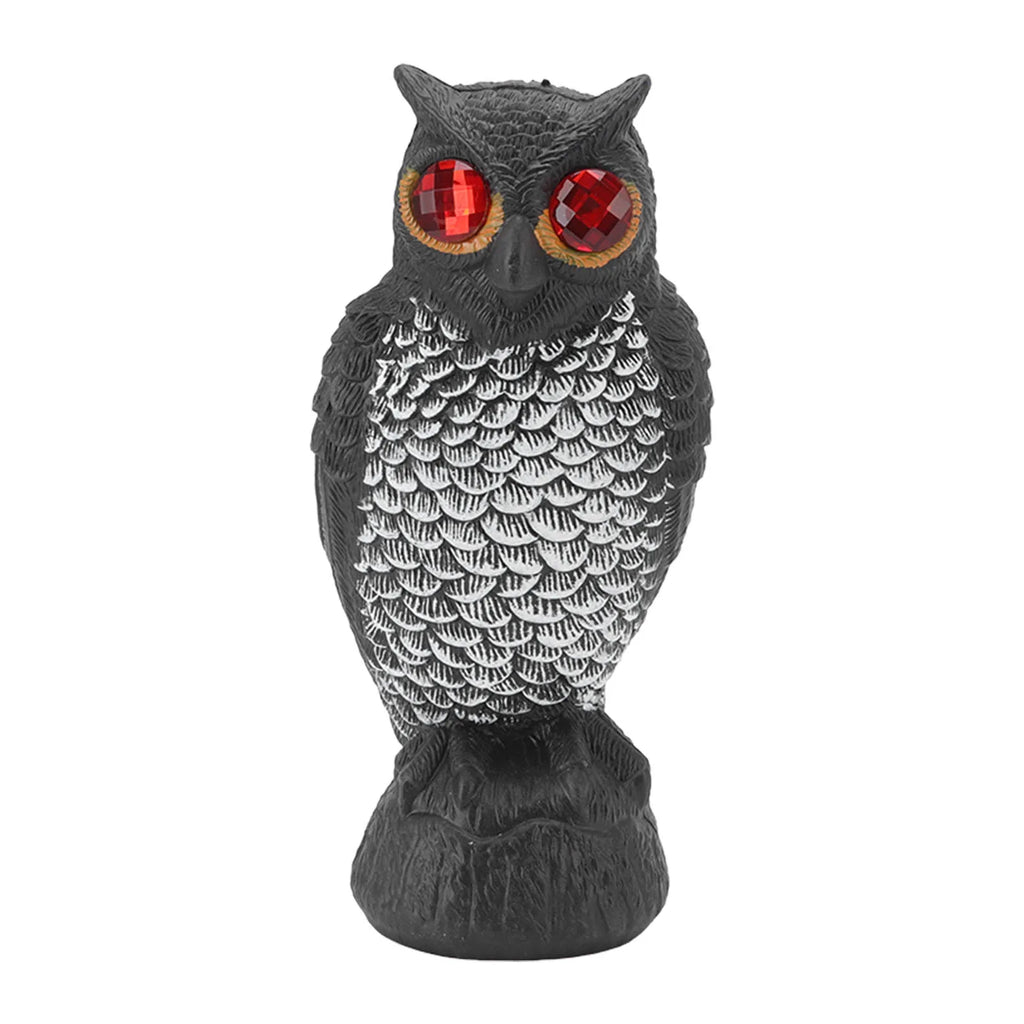 Owl Bird Deterrent Garden Decoy Plastic Scare Owl with Red Eyes Outdoor Bird Repellent for Patio Yard Balcony Qme Tiny cartoon little