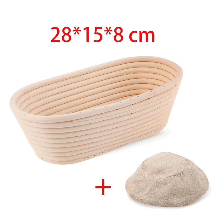 European Style Bread Proofing Set Non-Stick Food Grade Plastic Molds Round Oval With Lids For Baking Qme Oval 28x15x8cm