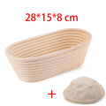 European Style Bread Proofing Set Non-Stick Food Grade Plastic Molds Round Oval With Lids For Baking Qme Oval 28x15x8cm