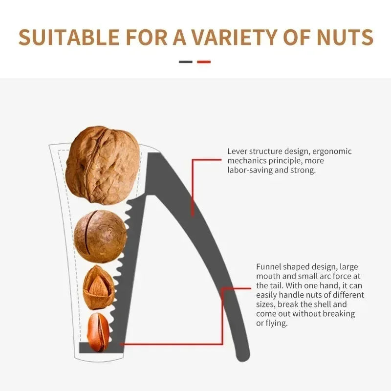 Multifunctional Walnut Clip Hazelnut Shell Opener Home Peel Walnuts Qme