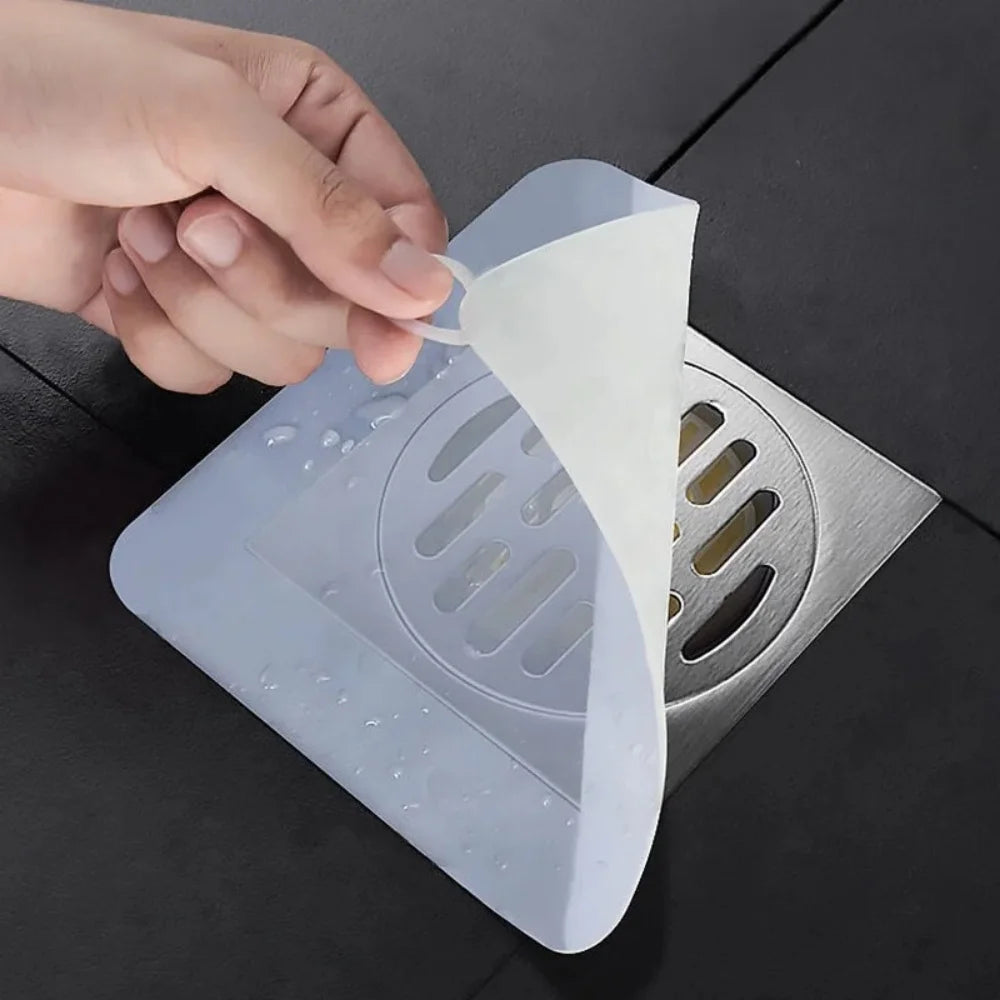 Anti-smell Thick Floor Drain Deodorant Cover Insect-proof Seal Floor Cover Household Sewer Pipe Sink Cover For Bathroom Kitchen Qme transparent 20x20cm