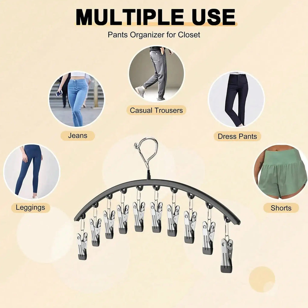 1 Multifunctional Clip Hangers Wet Dry Space-saving Clothes Hanger Qme