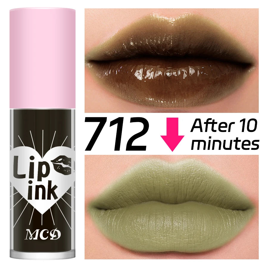 Waterproof Matte Lip Tint Long-lasting Glaze Sexy Plump Glow Oil Qme 712