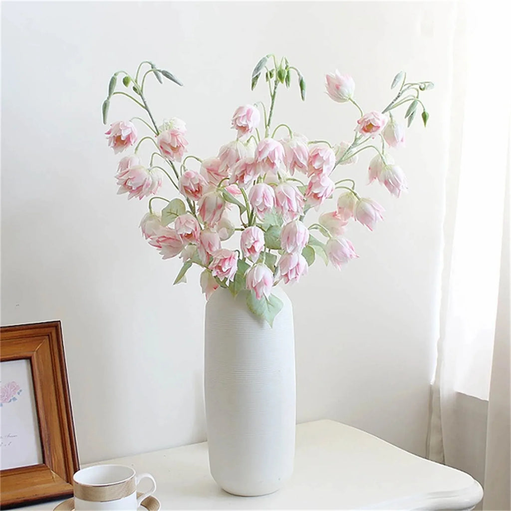 Artificial Flowers with Stem Holiday Party Wedding Decorative Fake Cake Flowers Bouquets Home Decor Mother's Day Festive Gift Qme