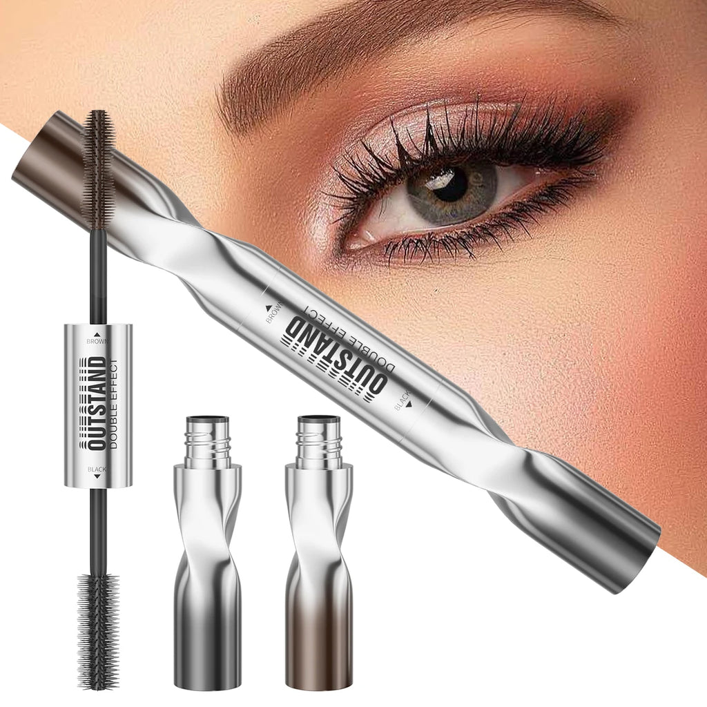 2 Color Waterproof Mascara | Long-Lasting, Smudge-Proof, Curling Formula Black & Green Shades, Formaldehyde-Free Eyelash Primer Qme