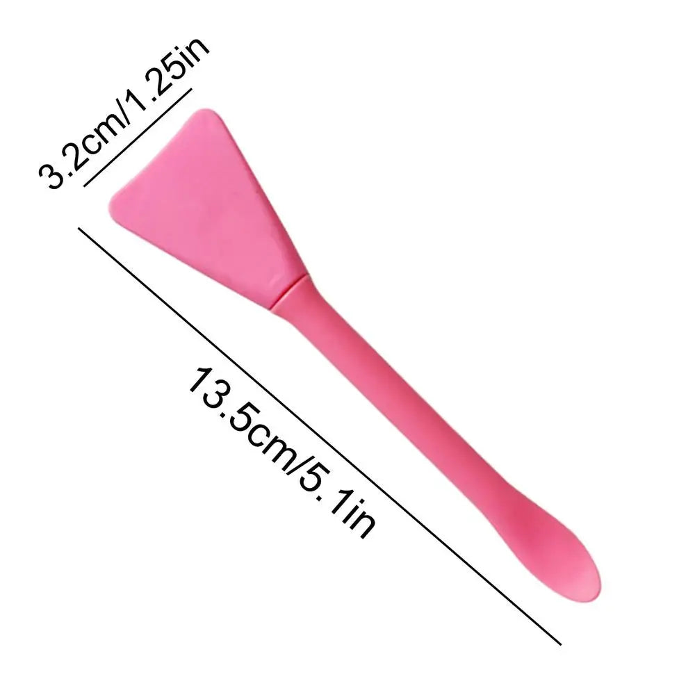 Silicone Mask Brush Double Head Skincare Spatula Face Reusable Clay Qme Dark Pink China Mainland