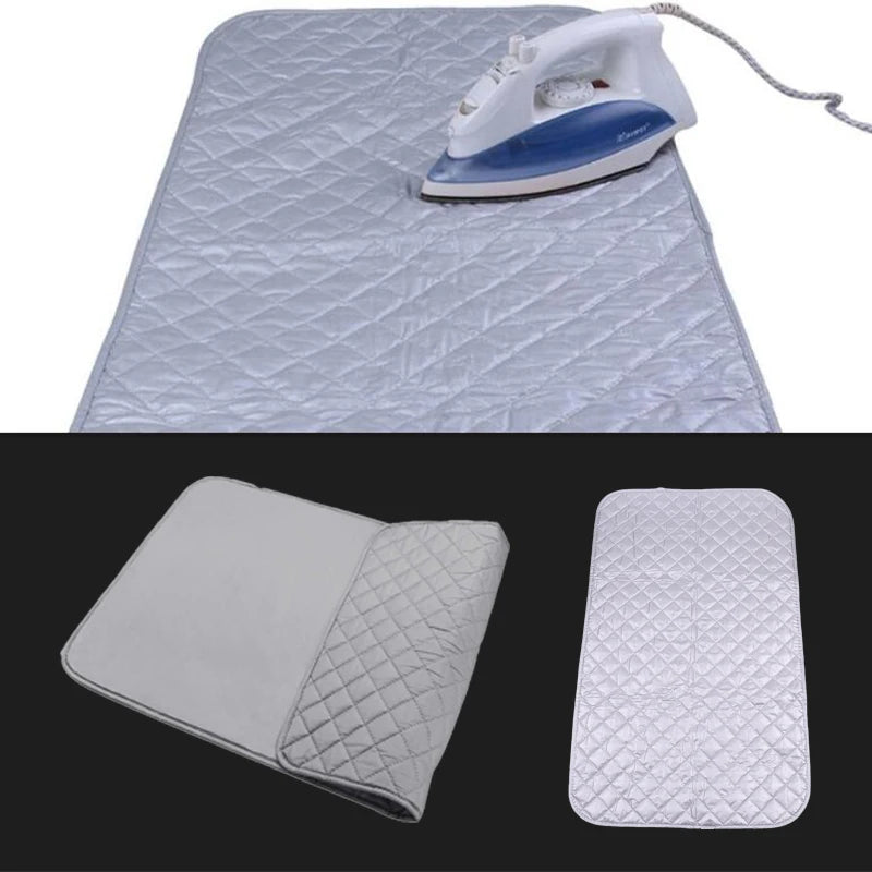 Table Top Ironing Mat Laundry Pad Portable Travel Clothes Protector Board Press Heat Blanket Iron Board Alternative Cover Qme