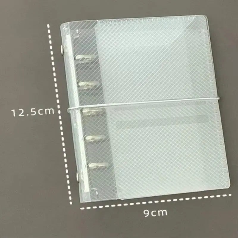 M5 A6 Diagonal PP Three Fold Loose Notebook Cover Mini Portable Qme M5 White