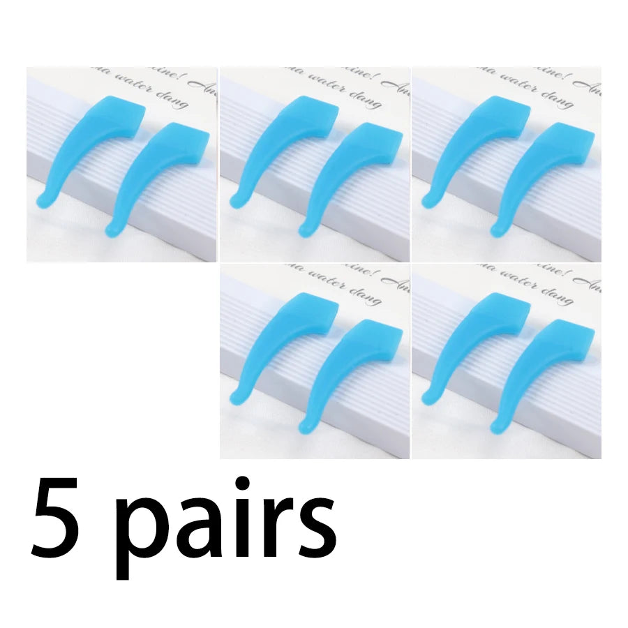 5 Pairs Comfortable Silicone Anti-slip Ear Hooks Women Men Antiskid Qme A3