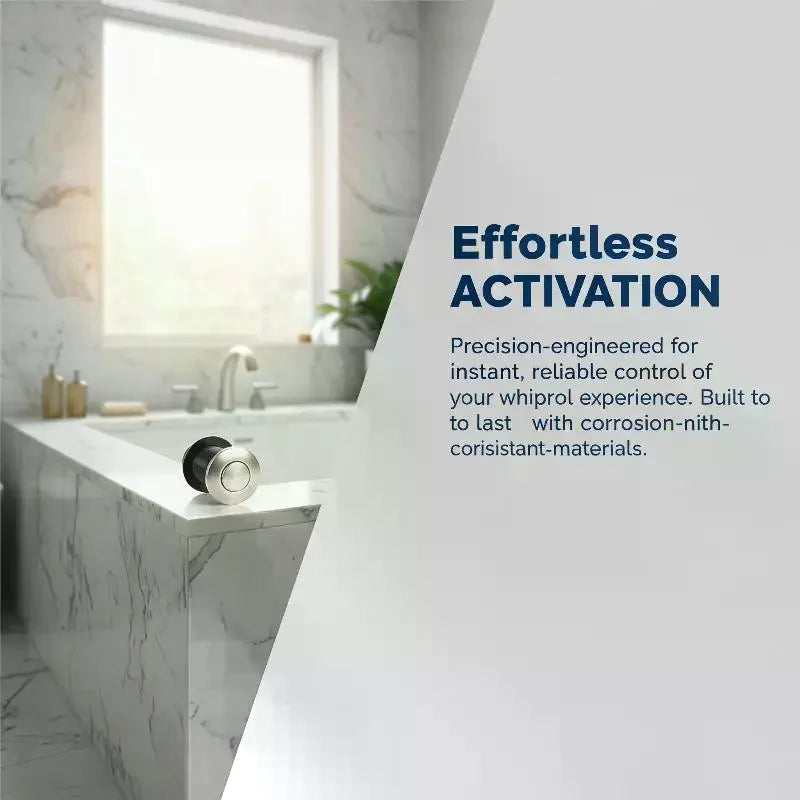 Pneumatic Switch Massage Bathtub Starter Accessories Stainless Steel Qme