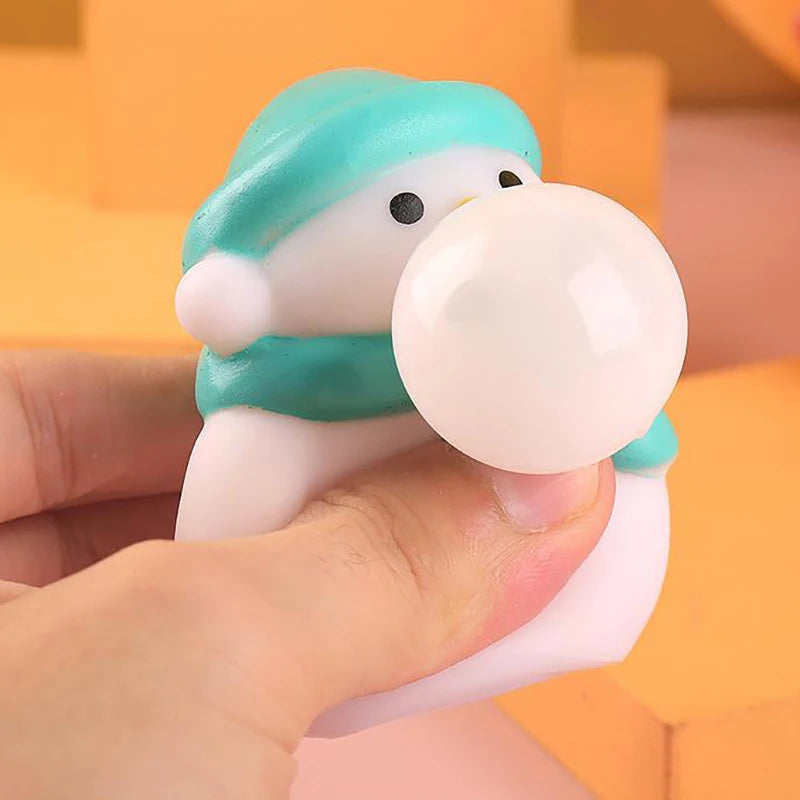 5Pcs Anti Anxiety Squeeze Toy DIY Accessories For Adult Blow Bubble Novelty Pinch Toy Insert Ball For Autism Kids Stress Toy. Qme