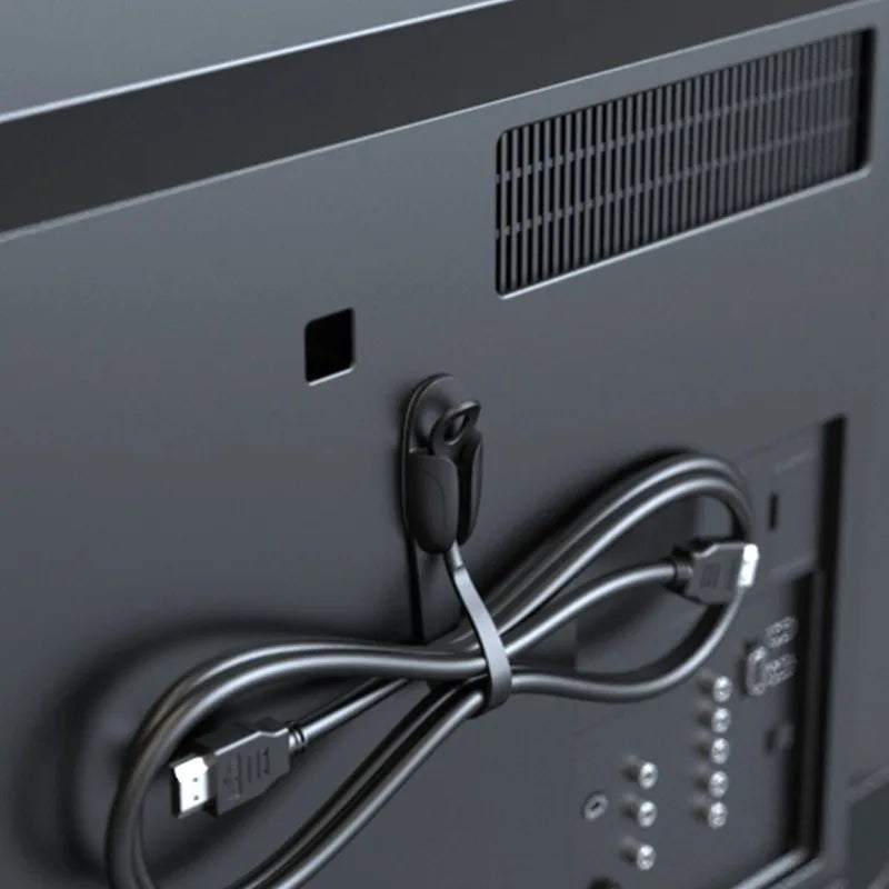 Sleek Cable Clips Effortless Organizer Tangle-free Cables Secure Qme