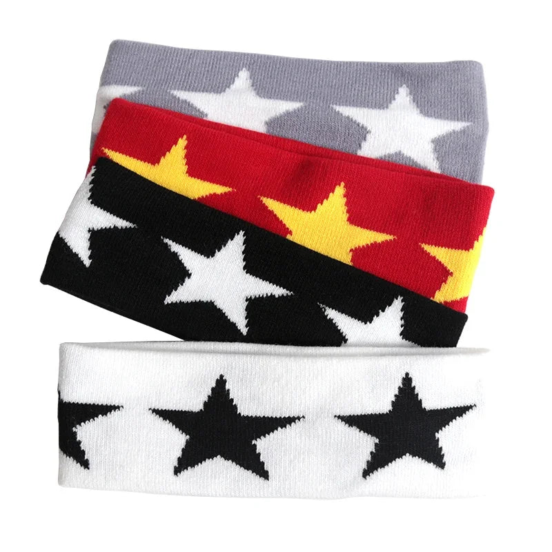 Elastic Pentagram Hair Bands Women Men Hairband Running Fitness Yoga Qme