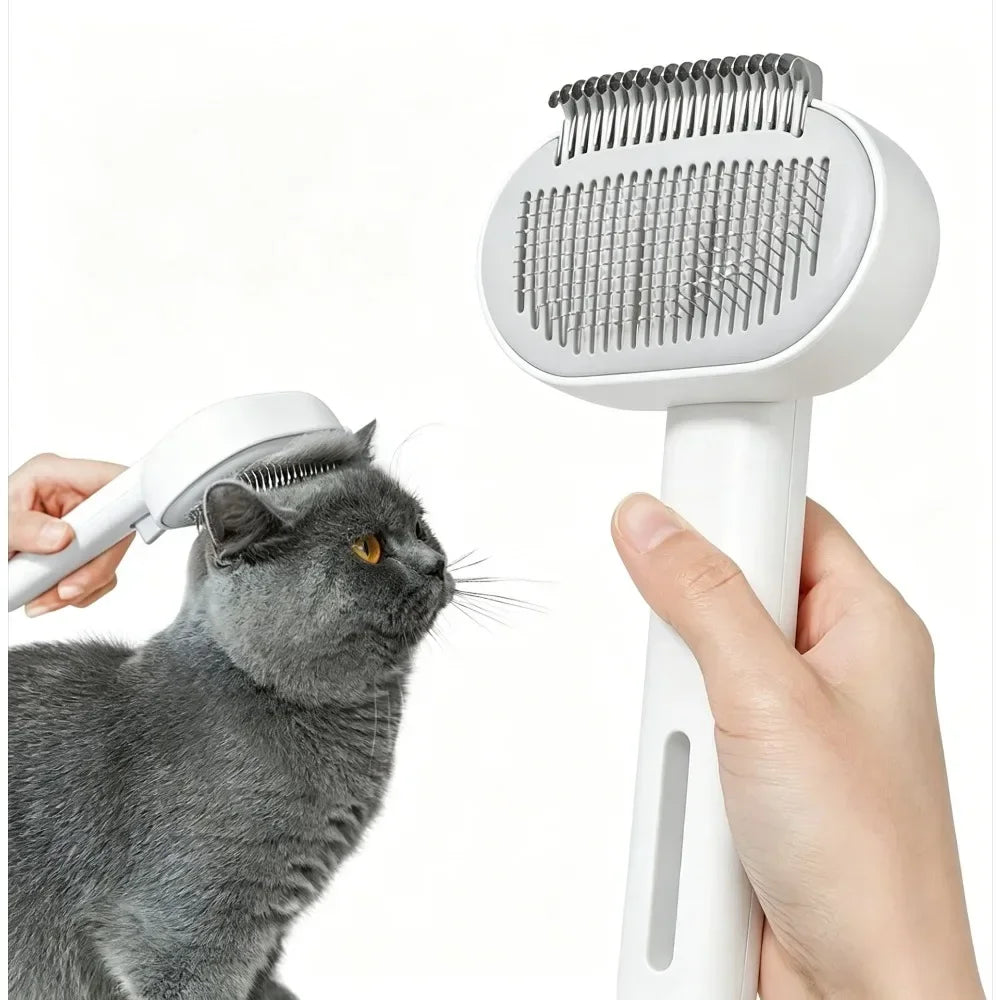 Professional Cat Grooming Brush Deshedding Tool Removes Loose Fur All Qme