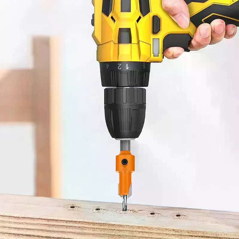 5/7PCS Shank HSS Woodworking Countersink Router Bit Screw Extractor Remon Demolition For Wood Milling Cutter DIY Tool Set Kit Qme