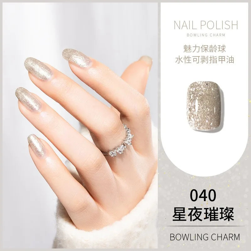 40 Colors New Nail Polish for Summer Water-based Quick Drying Tearable Nail Art Semipermanent Monochrome No Baking Lamp Varnish Qme 040