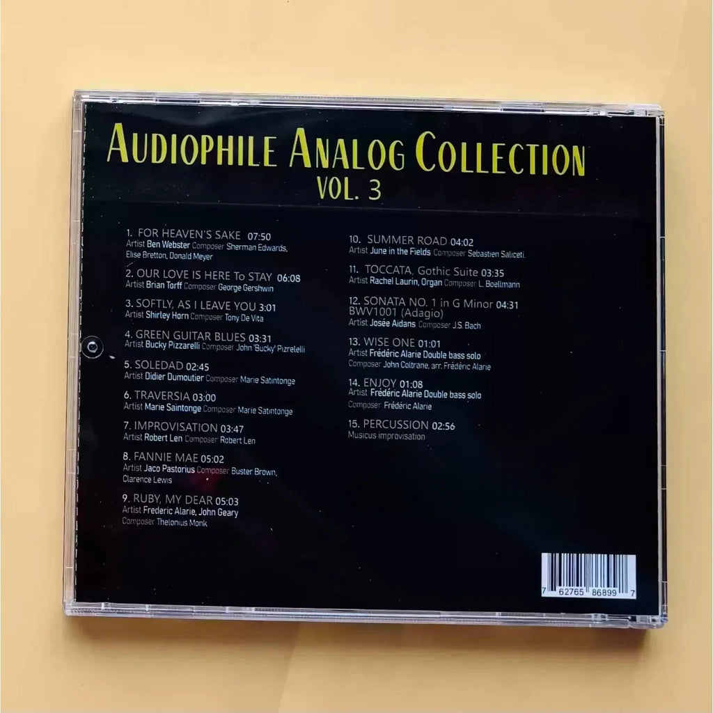Audiophile Test Demo 2CD Album | Black Background Audio Equipment Themed Cover, High-Resolution Lossless Sound Edition Qme