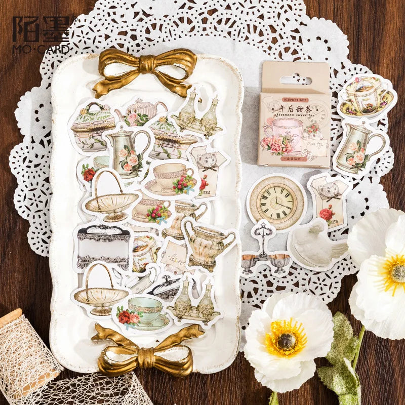 46Pcs/Box Green Forest Series Stickers Aesthetic Stickers Diary Planner Decorative Mobile Stickers Scrapbooking Craft Sticker Qme N
