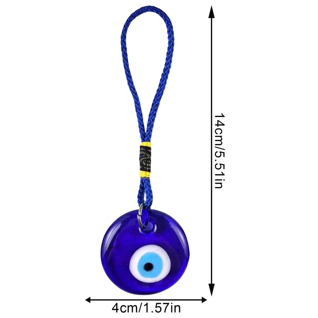 Evil Eye Charm 4-Piece Glass Decorative Good Luck Turkish Protection Qme