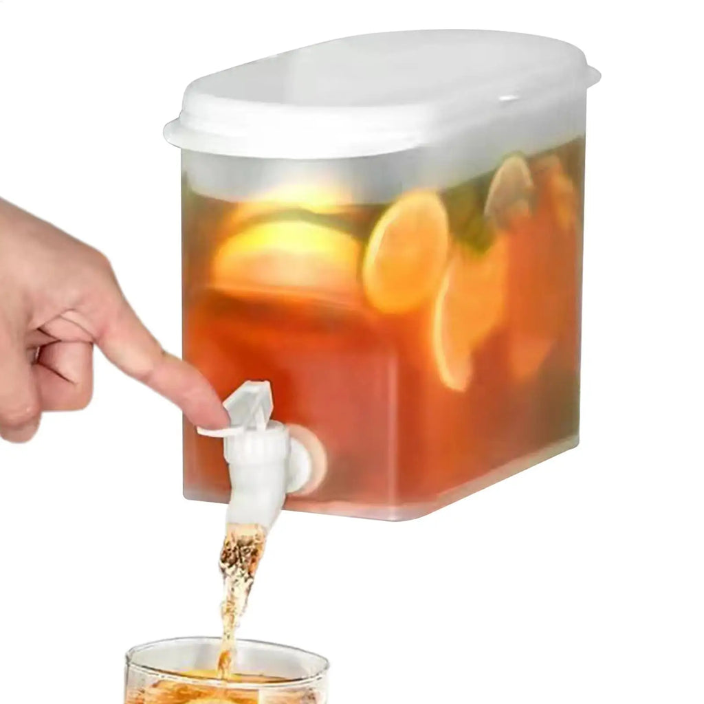 bin Fridge Drink Dispenser Water Jugs Fruit Teapot Lemonade Bucket 2.8L Large Capacity Iced Beverage Dispensers for Kitchen Home Qme