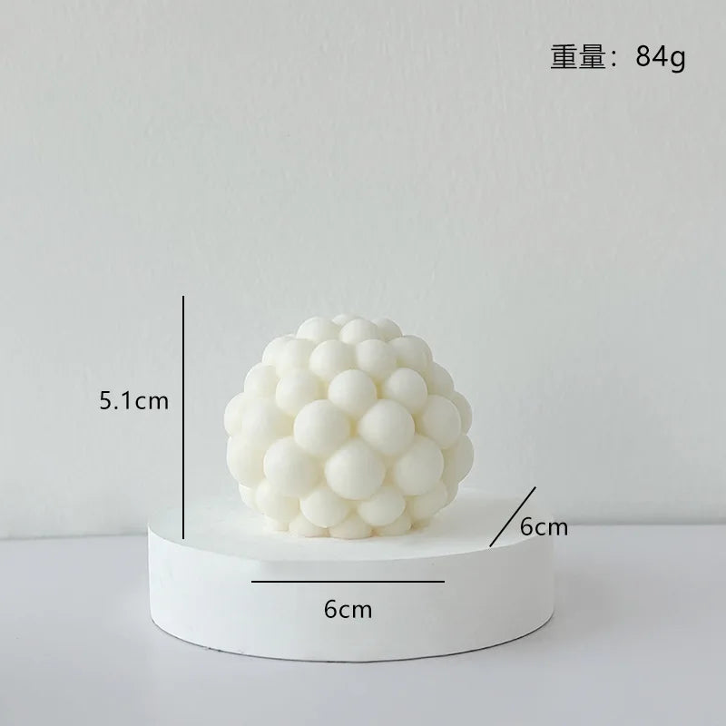 Nordic Minimalist White Scented Candle Atmosphere Home Decor Wedding Arrangement Cylinder Geometric Shape Fragrance Candle Qme H-0202