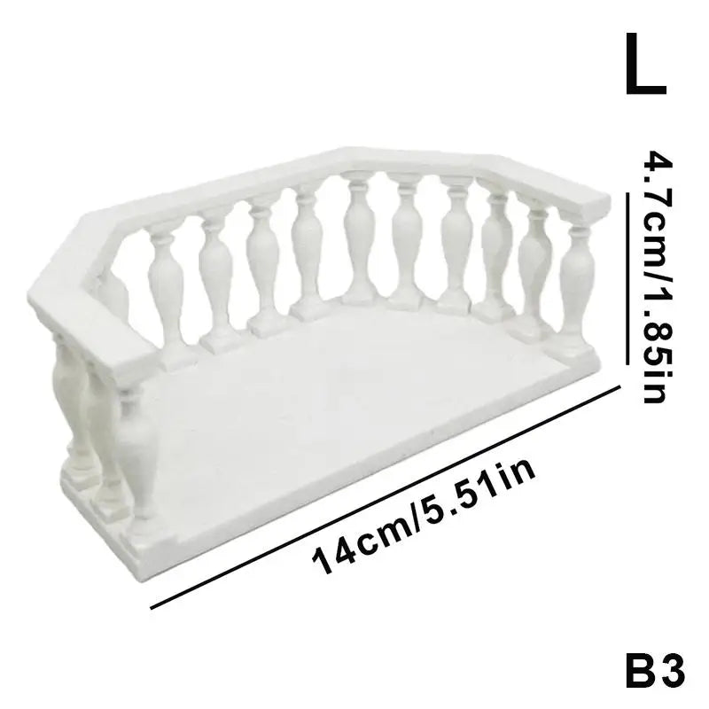 Collectors Miniature Scenes DIY Dollhouse Accessories Balcony Railing Qme B3