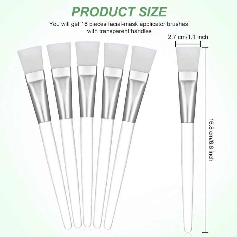 Facial Mask Brushes Soft bristle Transparent Crystal Rod Face Applicator Brush DIY Skincare Salon Spa Makeup Tools Qme