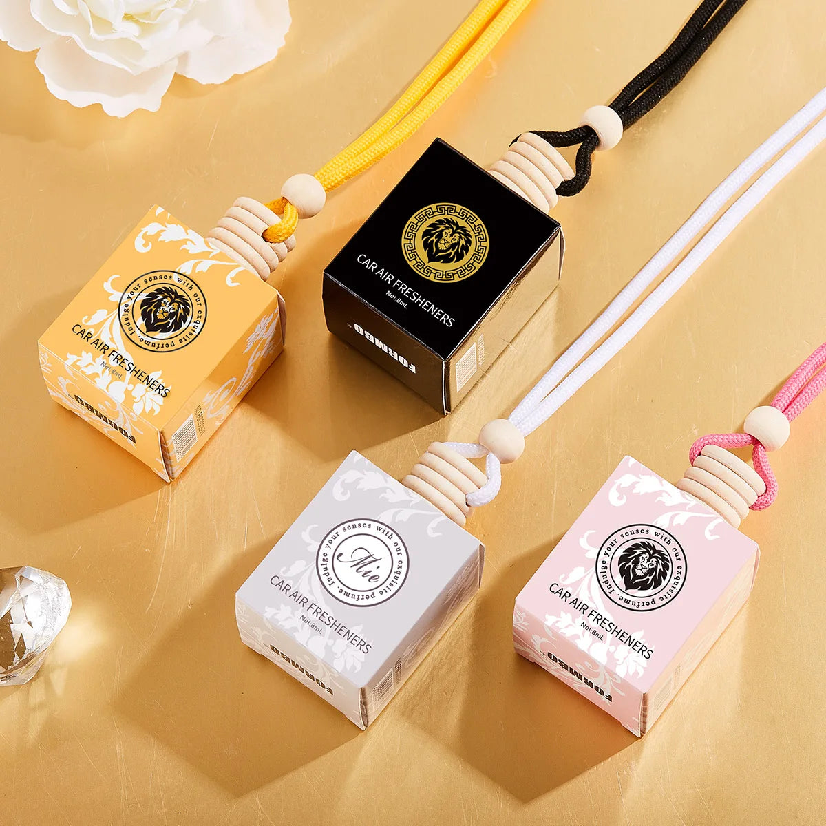 Lion Car Perfume Long-acting Air Freshener Fragrance Used Interior Qme 4pcs