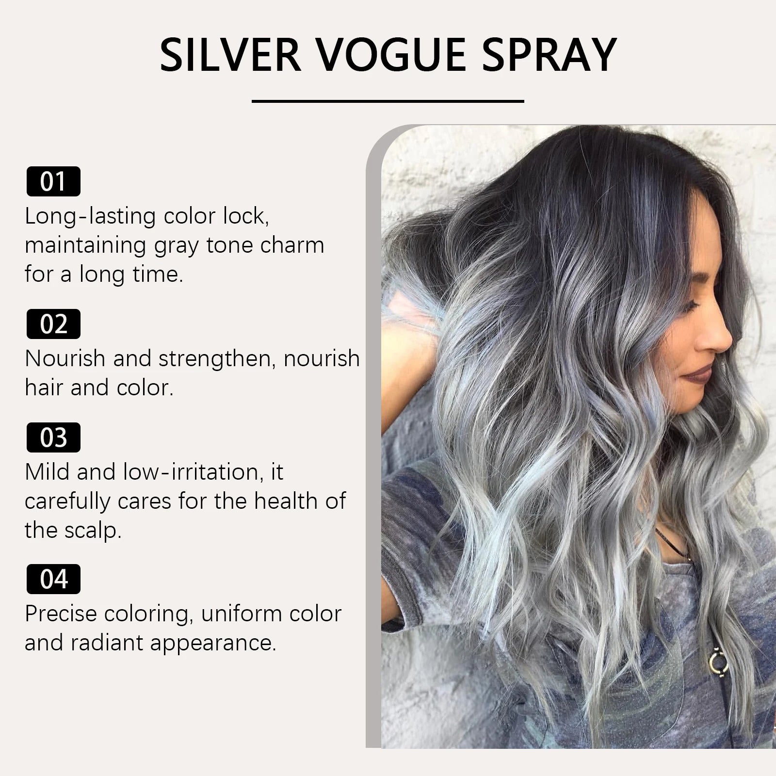 Temporary Hair Dye Spray Quick Cover White Hair Natural No Irritation Prevent Dry Rough Enhance Toughness Hair Coloring Products Qme