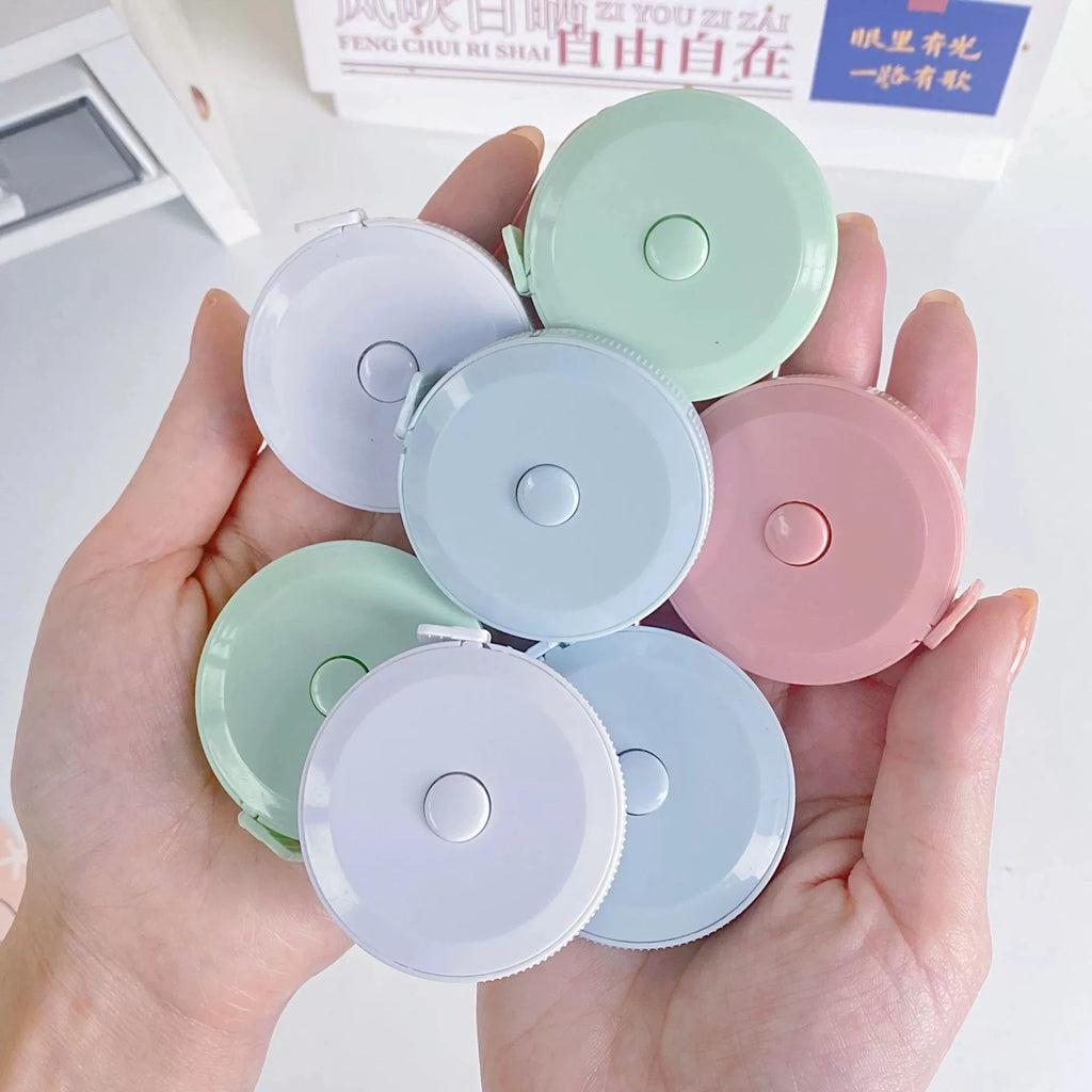 150 CM Portable Cute Mini Soft Tape, Automatic Shrinking Tape Measure, Material Tape Measure, Plastic Tape Measure Qme