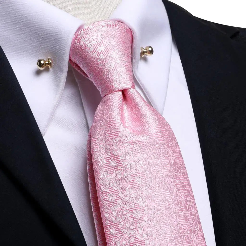 Hi-tie Luxury Teal Blue Wedding Necktie Men's Tie Glod Collar Pin Qme N-0327-CP-0001