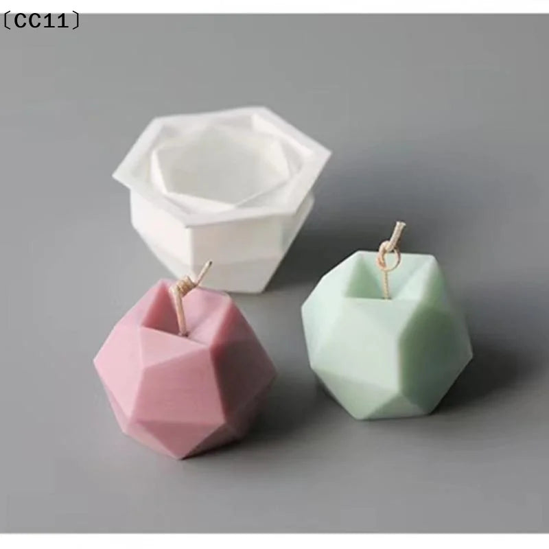 8 Cavity Diamond Polygonal Silicone Cake Mold French Dessert Mousse Qme