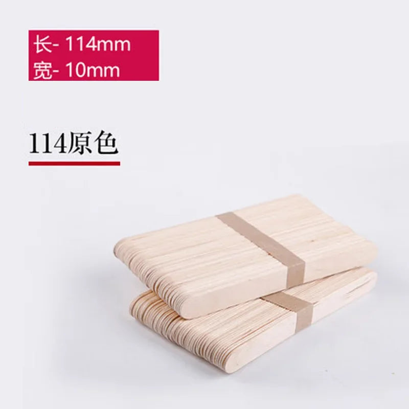 50 Pcs/Lot Colored Wooden Sticks Natural Wood Ice Cream Sticks Kids DIY Tool Qme 114 10W