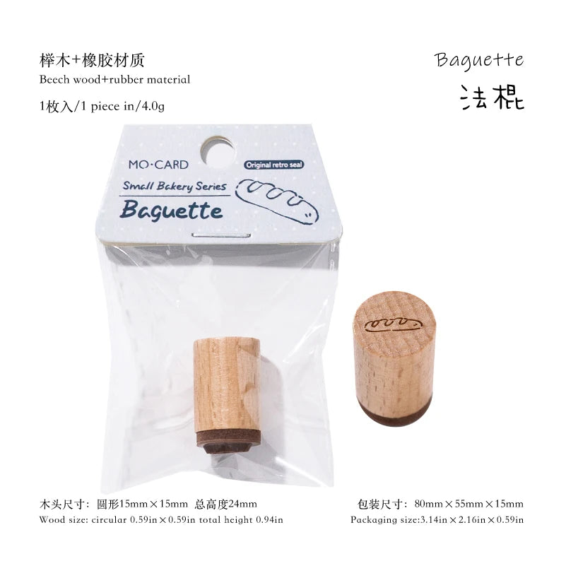 1 pc Vintage Coffee Bread Wooden Rubber Stamp Bottle Shape DIY Decor Scrapbooking Albums Wood Seal Daily Planner Stationery Qme F