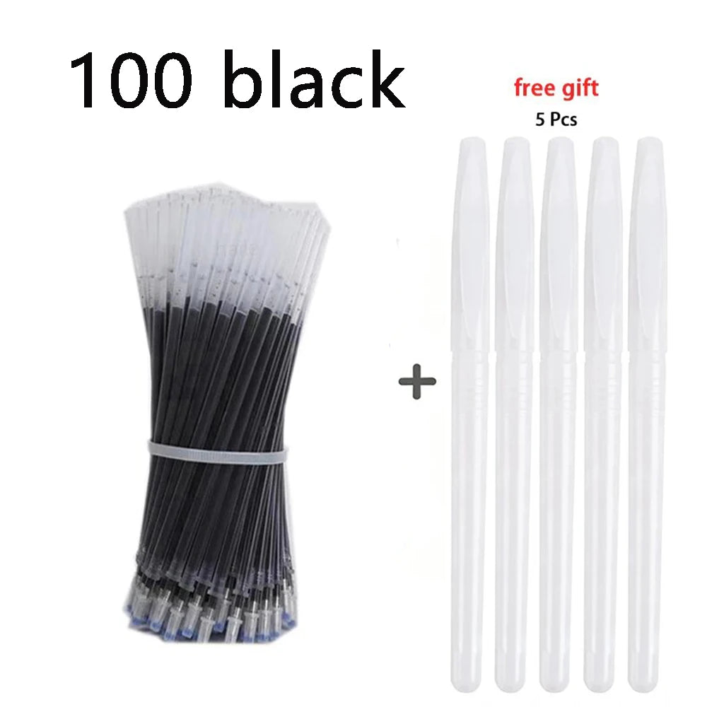 100/200/400 Pcs High Temperature Disappearing Heat Erasable Refill Set Fabric DIY Sewing Craft Clothing Marking Accessories Qme black 100 Pcs