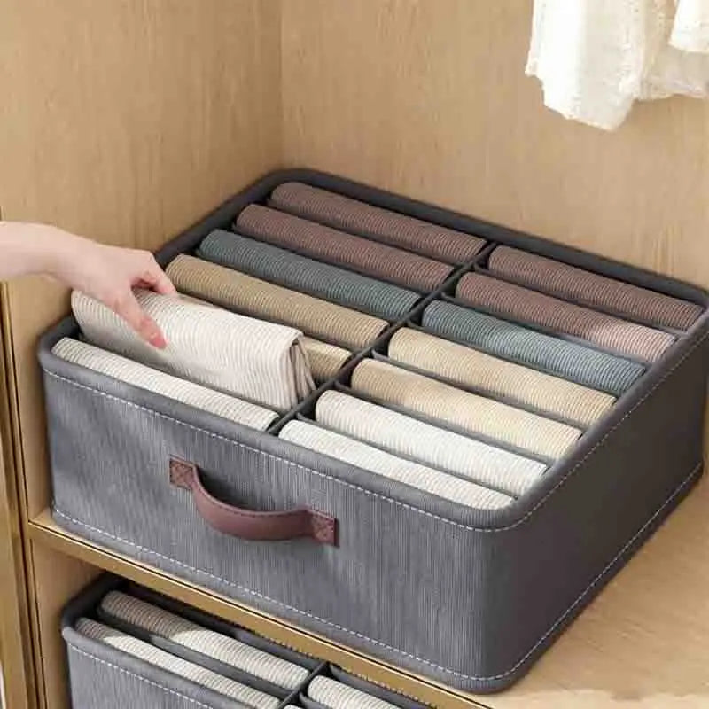 Household Foldable Clothes Storage Organizer Pants Shirt Storage Boxs Drawer Wardrobe Organizer Underwear Closet Space Saving Qme