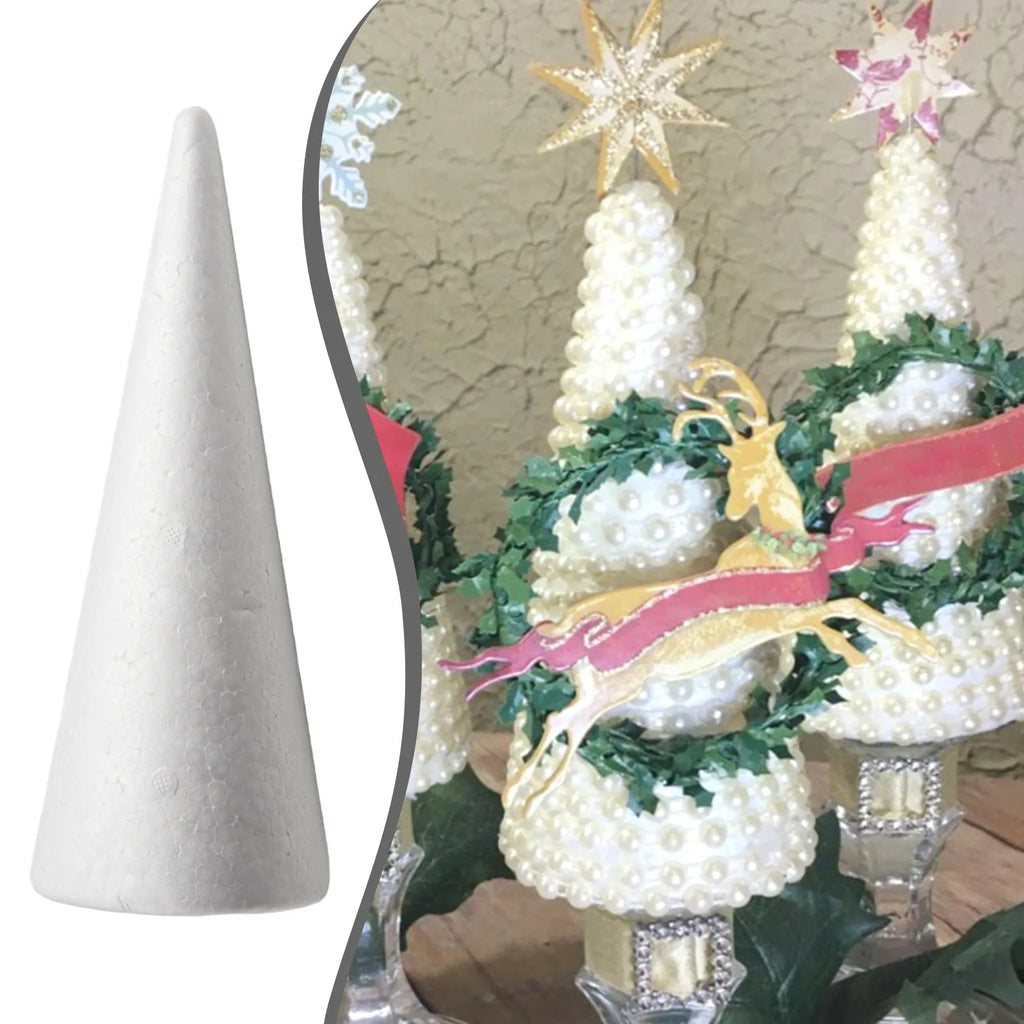 1pc Foam Cones Polystyrene For Crafts DIY Painting Triangle Tree Christmas Tree Flower Arrangement Props Festival Decorations Qme