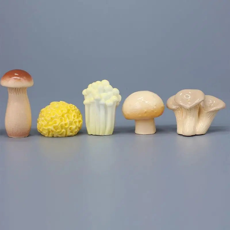 Mini Mushrooms Desk Ornament Colorful Desktop Model Indoor Outdoor Qme