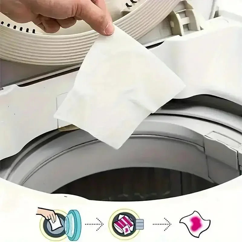 100/50/30PCS Laundry Color Absorbing Paper Anti-dyeing Laundry Tablets For Washing Machine Clean Clothes Color Catcher Sheets Qme